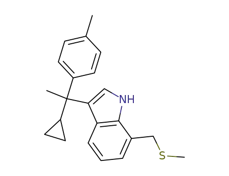 3-[1-Cyclopropyl-1-(4-methylphenyl)ethyl]-7-[(methylsulfanyl)methyl]-1H-indole
