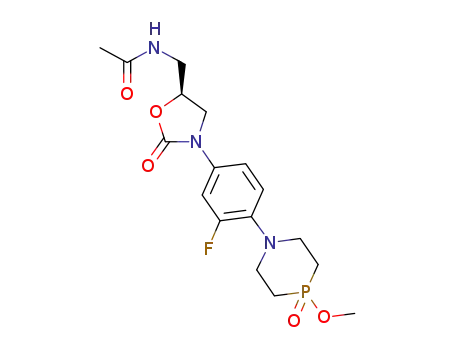(S)-N-{3-[3-fluoro-4-(4-methoxy-4-oxo-4λ5-[1,4]azaphosphinan-1-yl)-phenyl]-2-oxo-oxazolidin-5-ylmethyl}-acetamide