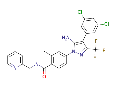 4-[5-amino-4-(3,5-dichlorophenyl)-3-trifluoromethylpyrazol-1-yl]-2-methyl-N-pyridin-2-ylmethylbenzamide