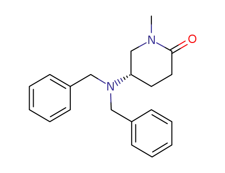 Molecular Structure of 1143576-01-5 ((S)-5-dibenzylamino-1-methylpiperidin-2-one)