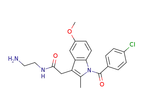Molecular Structure of 819079-57-7 (1H-Indole-3-acetamide,
N-(2-aminoethyl)-1-(4-chlorobenzoyl)-5-methoxy-2-methyl-)
