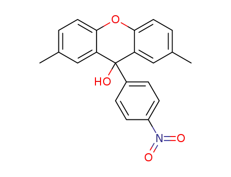 Molecular Structure of 1392228-32-8 (2,7-dimethyl-9-(4-nitrophenyl)-xanthen-9-ol)