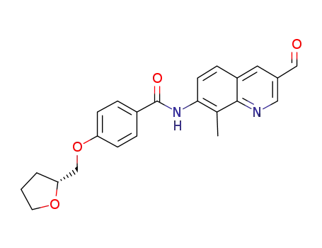 N-(3-Formyl-8-methylquinolin-7-yl)-4-[(2R)-tetrahydrofuran-2-ylmethoxy]benzamide
