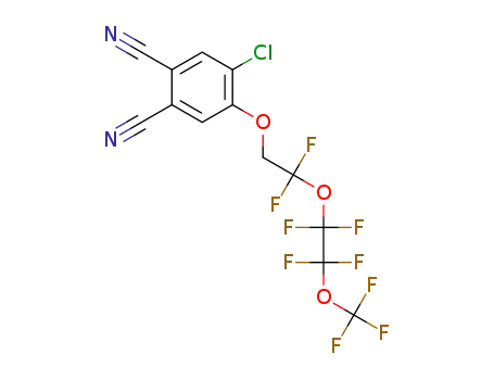 Molecular Structure of 1395920-44-1 (4-chloro-5-{2,2-difluoro-2-[1,1,2,2-tetrafluoro-2-(trifluoromethoxy)ethoxy]ethoxy}phthalonitrile)