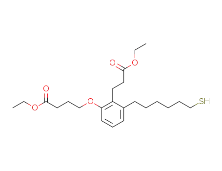 4-[2-(2-ethoxycarbonyl-ethyl)-3-(6-mercapto-hexyl)-phenoxy]-butyric acid ethyl ester