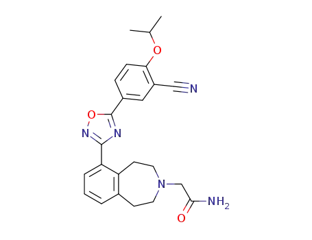 2-[6-(5-{3-cyano-4-[(1-methylethyl)oxy]phenyl}-1,2,4-oxadiazol-3-yl)-1,2,4,5-tetrahydro-3H-3-benzazepin-3-yl]acetamide