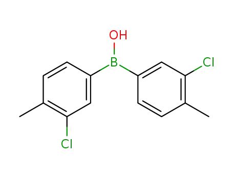 Molecular Structure of 515157-47-8 (Borinic acid, bis(3-chloro-4-methylphenyl)-)