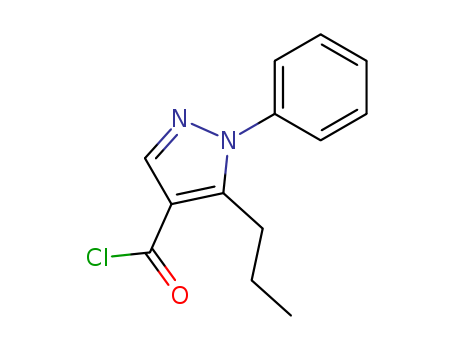 1H-Pyrazole-4-carbonylchloride, 1-phenyl-5-propyl-