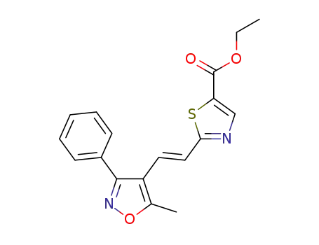 2-[(E)-2-(5-methyl-3-phenyl-isoxazol-4-yl)-vinyl]-thiazole-5-carboxylic acid ethyl ester