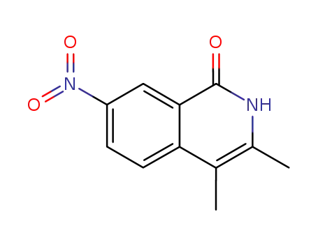 Molecular Structure of 333458-49-4 (1(2H)-Isoquinolinone, 3,4-dimethyl-7-nitro-)