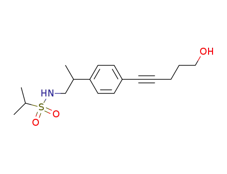 {2-[4-(5-hydroxypent-1-ynyl)phenyl]propyl}[(methylethyl)sulfonyl]amine