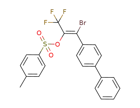 (E)-1-bromo-3,3,3-trifluoro-1-(biphenyl-4-yl)-2-tosyloxypropene