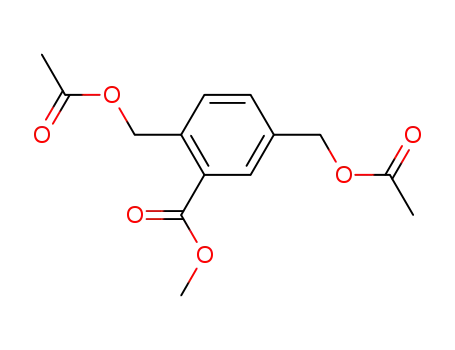 Molecular Structure of 452978-22-2 (Benzoic acid, 2,5-bis[(acetyloxy)methyl]-, methyl ester)