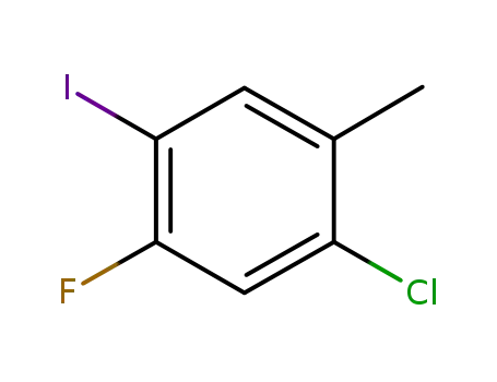 Molecular Structure of 1126424-32-5 (1-chloro-5-fluoro-4-iodo-2-methylbenzene)