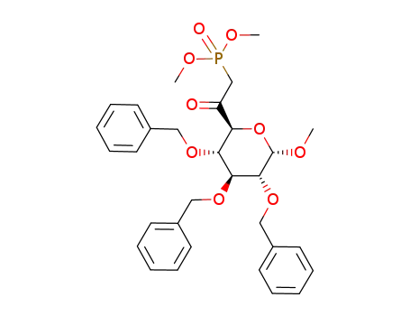 dimethyl (methyl 2,3,4-tri-O-benzyl-D-gluco-heptopyranos-6-ulos-7-yl)phosphonate