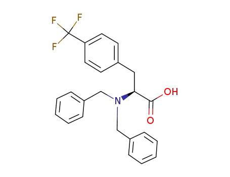 Molecular Structure of 944806-02-4 ((S)-2-(dibenzylamino)-3-(4-(trifluoromethyl)phenyl)propanoic acid)