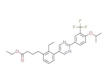 ethyl 4-(2-ethyl-3-[2-{4-[(1-methylethyl)oxy]-3-(trifluoromethyl)phenyl}-5-pyrimidinyl]phenyl)butanoate