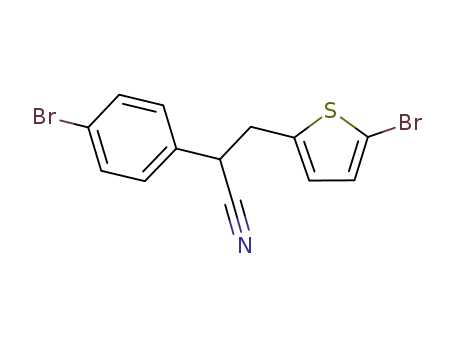 2-(4-bromophenyl)-3-[2-(5-bromothienyl)]propionitrile