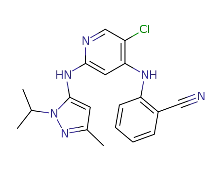 2-[(5-chloro-2-{[3-methyl-1-(1-methylethyl)-1H-pyrazol-5-yl]amino}-4-pyridinyl)a mino]benzonitrile