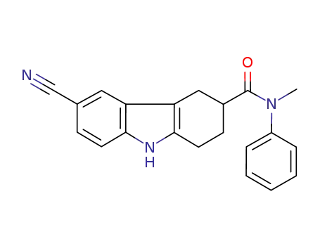 (+/-)-6-cyano-2,3,4,9-tetrahydro-1H-carbazole-3-carboxylic acid methyl-phenyl-amide