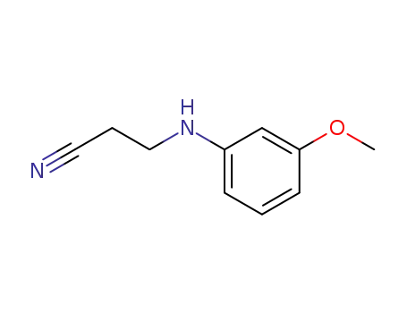 Molecular Structure of 26424-07-7 (3-(3-METHOXY-PHENYLAMINO)-PROPIONITRILE)