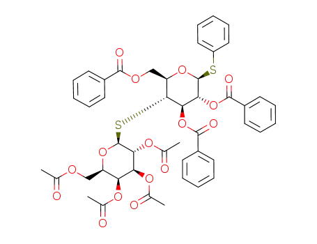 phenyl 4-S-(2,3,4,6-tetra-O-acetyl-β-D-galactopyranosyl)-2,3,6-tri-O-benzoyl-β-D-thioglucopyranoside