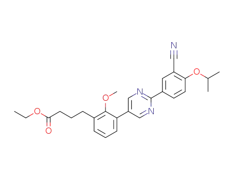 ethyl 4-[3-(2-{3-cyano-4-[(1-methylethyl)oxy]phenyl}-5-pyrimidinyl)-2-(methyloxy)phenyl]butanoate