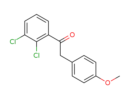 Molecular Structure of 1071784-26-3 (1-(2,3-dichlorophenyl)-2-(4-methoxyphenyl)ethanone)