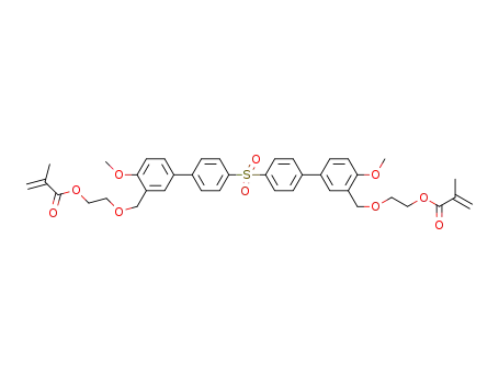 Molecular Structure of 1349857-00-6 (4,4'-bis((3-(2-methacryloyloxyethoxy)methyl)-4-methoxyphenyl)diphenyl sulfone)