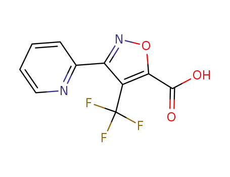 Molecular Structure of 1236144-58-3 (3-(pyridin-2-yl)-4-(trifluoromethyl)isoxazole-5-carboxylic acid)