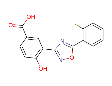 3-[5-(2-fluorophenyl)-[1,2,4]oxadiazol-3-yl]-4-hydroxybenzoic acid