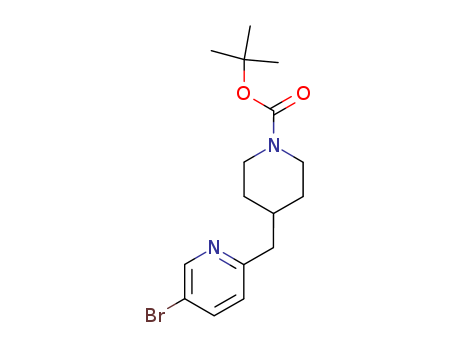 4-[(5-bromo-2-pyridinyl)methyl]-1-piperidinecarboxylic
acid 1,1-dimethylethyl ester