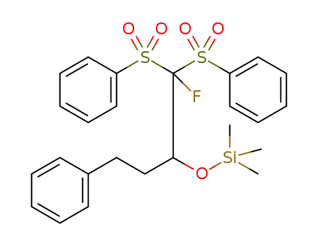 ((1-fluoro-4-phenyl-1,1-bis(phenylsulfonyl)butan-2-yl)oxy)trimethylsilane