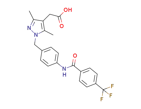 {3,5-dimethyl-1-[4-(4-trifluoromethyl-benzoylamino)-benzyl]-1H-pyrazol-4-yl}-acetic acid