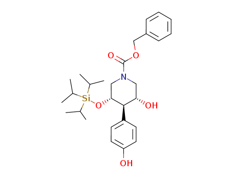 Benzyl(3R,4R,5S)-3-hydroxy-4-(4-hydroxyphenyl)-5-(triisopropylsilanyloxy)piperidine-1-carboxylate
