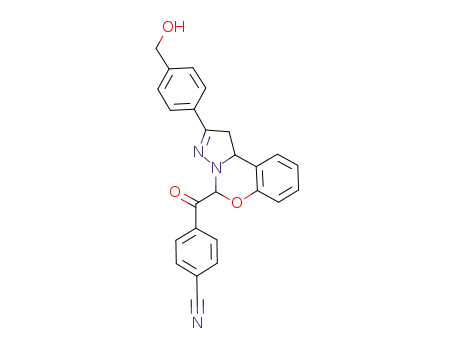 4-[4-(4-cyano-benzoyl)-1,9b-dihydro-5-oxa-3,3a-diaza-cyclopenta[a]naphthalen-2-yl]-benzyl alcohol