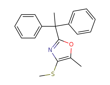 Oxazole, 2-(1,1-diphenylethyl)-5-methyl-4-(methylthio)-