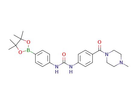 1-[4-(4-methyl-piperazine-1-carbonyl)-phenyl]-3-[4-(4,4,5,5-tetramethyl-[1,3,2]dioxaborolan-2-yl)-phenyl]-urea