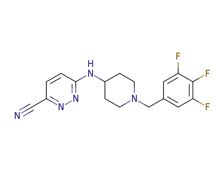 6-[1-(3,4,5-trifluoro-benzyl)-piperidin-4-ylamino]-pyridazine-3-carbonitrile