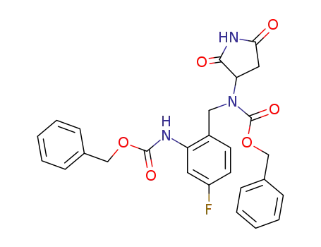 (2-{[benzyloxycarbonyl-(2,5-dioxopyrrolidin-3-yl)-amino]-methyl}-5-fluorophenyl)-carbamic acid benzyl ester