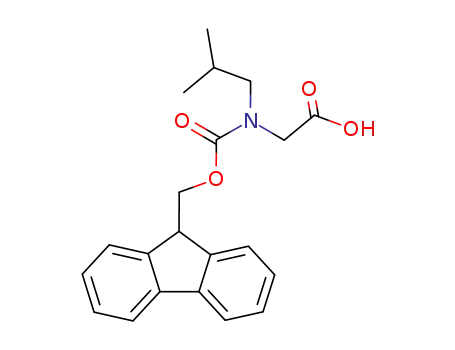 Molecular Structure of 141743-14-8 (Glycine, N-[(9H-fluoren-9-ylmethoxy)carbonyl]-N-(2-methylpropyl)-)