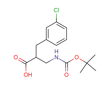 Molecular Structure of 886364-85-8 (2-N-BOC-2-AMINOMETHYL-3-(3-CHLORO-PHENYL)-PROPIONIC ACID)
