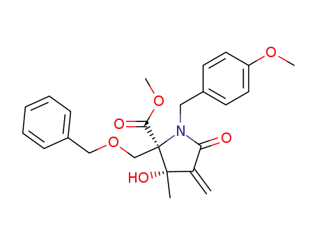 D-Proline,
3-hydroxy-1-[(4-methoxyphenyl)methyl]-3-methyl-4-methylene-5-oxo-2-[(
phenylmethoxy)methyl]-, methyl ester, (3S)-