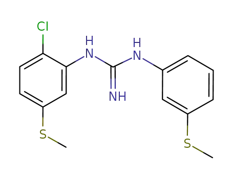 N-(2-Chloro-5-methylsulfanyl-phenyl)-N''-(3-methylsulfanyl-phenyl)-guanidine