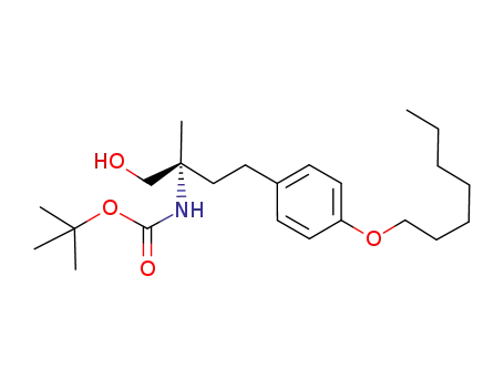 Carbamic acid,
[(1R)-3-[4-(heptyloxy)phenyl]-1-(hydroxymethyl)-1-methylpropyl]-,
1,1-dimethylethyl ester