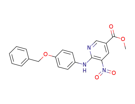 3-Pyridinecarboxylic acid, 5-nitro-6-[[4-(phenylmethoxy)phenyl]amino]-,
methyl ester