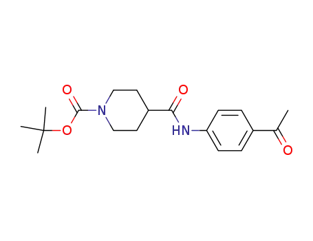 Molecular Structure of 950080-90-7 (4-(4-acetyl-phenylcarbamoyl)-piperidine-1-carboxylic acid tert-butyl ester)