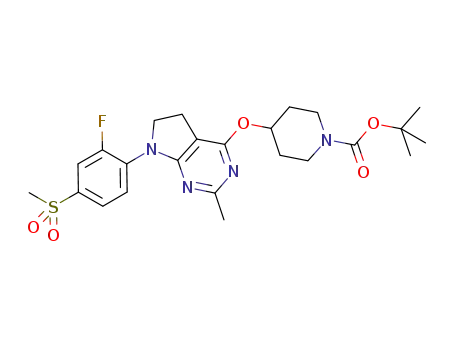 1,1-dimethylethyl 4-({7-[2-fluoro-4-(methylsulfonyl)phenyl]-2-methyl-6,7-dihydro-5H-pyrrolo[2,3-d]pyrimidin-4-yl}oxy)-1-piperidinecarboxylate