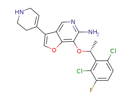 7-[(R)-1-(2,6-dichloro-3-fluorophenyl)ethoxy]-3-(1,2,3,6-tetrahydropyridin-4-yl)-furo[3,2-c]pyridin-6-ylamine