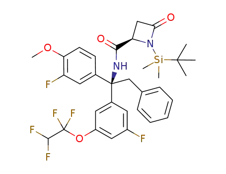 (R)-1-(tert-butyldimethylsilyl)-N-((R)-1-(3-fluoro-4-methoxyphenyl)-1-(3-fluoro-5-(1,1,2,2-tetrafluoroethoxy)phenyl)-2-phenylethyl)-4-oxoazetidine-2-carboxamide